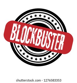 circle rubber stamp with the text Blockbuster. Blockbuster rubber stamp, label, badge, logo,seal