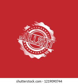 circle rubber stamp with the text bullshit. bullshit rubber stamp, label, badge, logo,seal
