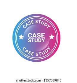 circle rubber stamp with the text case study. case study rubber stamp, label, badge, logo,seal. Designed for your web site design, logo, app, UI