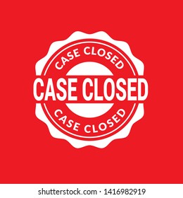 circle rubber stamp with the text case closed. case closed rubber stamp, label, badge, logo,seal. Designed for your web site design, logo, app, UI
