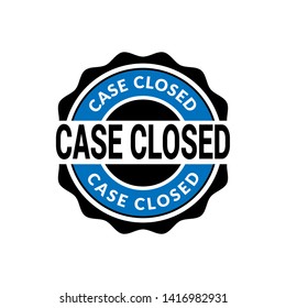 circle rubber stamp with the text case closed. case closed rubber stamp, label, badge, logo,seal. Designed for your web site design, logo, app, UI