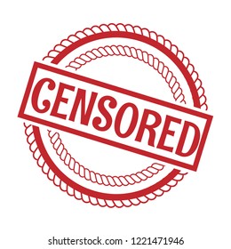 circle rubber stamp with the text censored. censoredrubber stamp, label, badge, logo,seal
