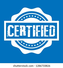 circle rubber stamp with the text certified. certified rubber stamp, label, badge, logo,seal. Designed for your web site design, logo, app, UI