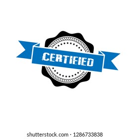 circle rubber stamp with the text certified. certified rubber stamp, label, badge, logo,seal. Designed for your web site design, logo, app, UI