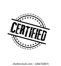 circle rubber stamp with the text certified. certified rubber stamp, label, badge, logo,seal. Designed for your web site design, logo, app, UI
