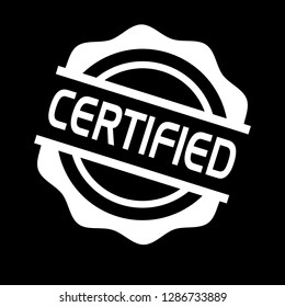 circle rubber stamp with the text certified. certified rubber stamp, label, badge, logo,seal. Designed for your web site design, logo, app, UI