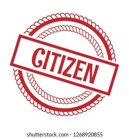 circle rubber stamp with the text citizen. citizen rubber stamp, label, badge, logo,seal