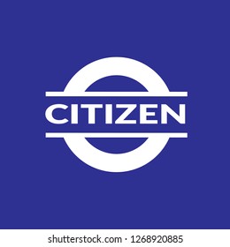 circle rubber stamp with the text citizen. citizen rubber stamp, label, badge, logo,seal