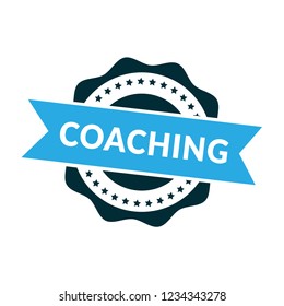 circle rubber stamp with the text coaching. coaching rubber stamp, label, badge, logo,seal