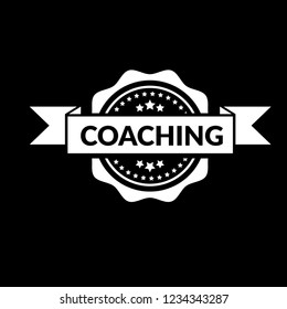 circle rubber stamp with the text coaching. coaching rubber stamp, label, badge, logo,seal