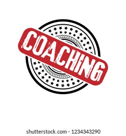 circle rubber stamp with the text coaching. coaching rubber stamp, label, badge, logo,seal
