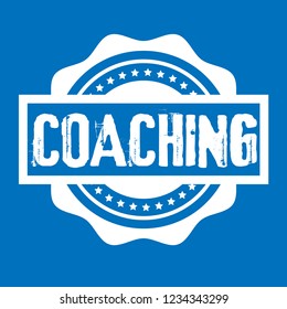 circle rubber stamp with the text coaching. coaching rubber stamp, label, badge, logo,seal