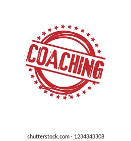 circle rubber stamp with the text coaching. coaching rubber stamp, label, badge, logo,seal