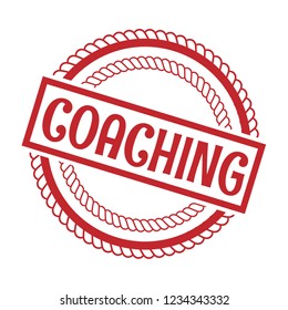 circle rubber stamp with the text coaching. coaching rubber stamp, label, badge, logo,seal
