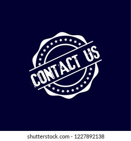 circle rubber stamp with the text contact us. contact us rubber stamp, label, badge, logo,seal