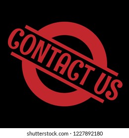 circle rubber stamp with the text contact us. contact us rubber stamp, label, badge, logo,seal