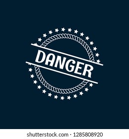 circle rubber stamp with the text danger. danger rubber stamp, label, badge, logo,seal. Designed for your web site design, logo, app, UI