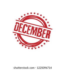 circle rubber stamp with the text December. December rubber stamp, label, badge, logo,seal