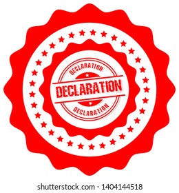 circle rubber stamp with the text declaration. declaration rubber stamp, label, badge, logo,seal. Designed for your web site design, logo, app, UI