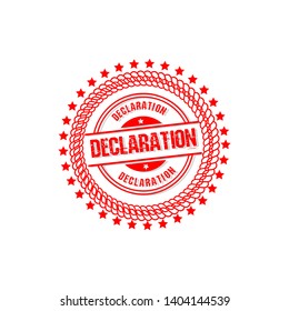 circle rubber stamp with the text declaration. declaration rubber stamp, label, badge, logo,seal. Designed for your web site design, logo, app, UI