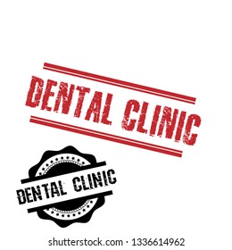 circle rubber stamp with the text dental clinic. dental clinic rubber stamp, label, badge, logo,seal. Designed for your web site design, logo, app, UI