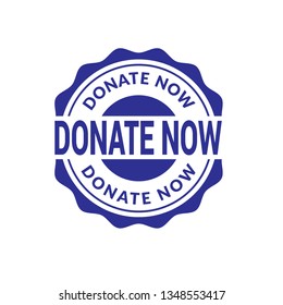 circle rubber stamp with the text donate now. donate now rubber stamp, label, badge, logo,seal. Designed for your web site design, logo, app, UI