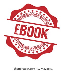 circle rubber stamp with the text ebook. ebook rubber stamp, label, badge, logo,seal