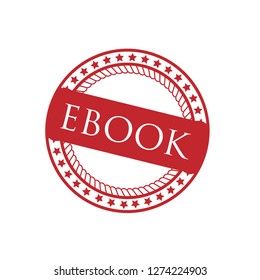 circle rubber stamp with the text ebook. ebook rubber stamp, label, badge, logo,seal
