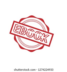 circle rubber stamp with the text ebook. ebook rubber stamp, label, badge, logo,seal