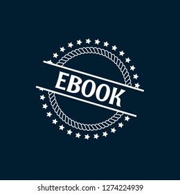 circle rubber stamp with the text ebook. ebook rubber stamp, label, badge, logo,seal