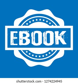 circle rubber stamp with the text ebook. ebook rubber stamp, label, badge, logo,seal
