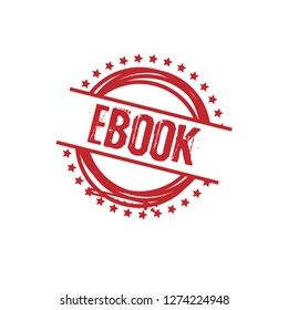 circle rubber stamp with the text ebook. ebook rubber stamp, label, badge, logo,seal