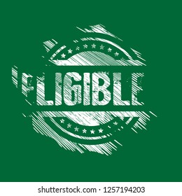 circle rubber stamp with the text eligible eligible rubber stamp, label, badge, logo,seal