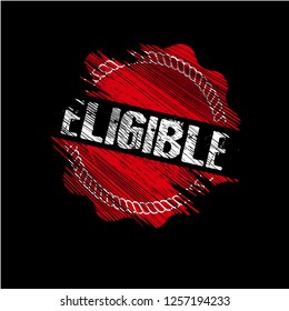 circle rubber stamp with the text eligible eligible rubber stamp, label, badge, logo,seal