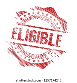 circle rubber stamp with the text eligible eligible rubber stamp, label, badge, logo,seal