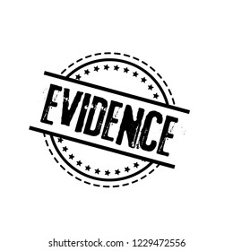 circle rubber stamp with the text evidence. evidence rubber stamp, label, badge, logo,seal,sticker.