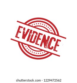 circle rubber stamp with the text evidence. evidence rubber stamp, label, badge, logo,seal,sticker.