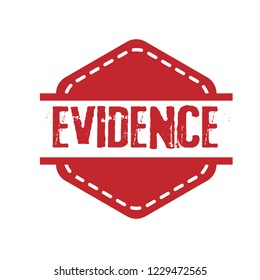 circle rubber stamp with the text evidence. evidence rubber stamp, label, badge, logo,seal,sticker.