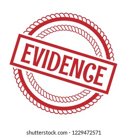 circle rubber stamp with the text evidence. evidence rubber stamp, label, badge, logo,seal,sticker.