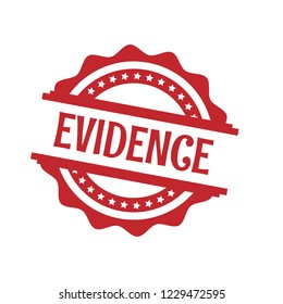 circle rubber stamp with the text evidence. evidence rubber stamp, label, badge, logo,seal,sticker.