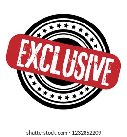 circle rubber stamp with the text Exclusive. Exclusive rubber stamp, label, badge, logo,seal