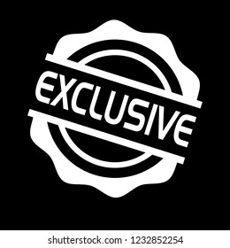 circle rubber stamp with the text Exclusive. Exclusive rubber stamp, label, badge, logo,seal