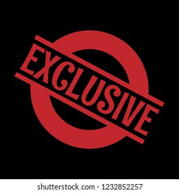 circle rubber stamp with the text Exclusive. Exclusive rubber stamp, label, badge, logo,seal