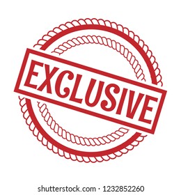 circle rubber stamp with the text Exclusive. Exclusive rubber stamp, label, badge, logo,seal