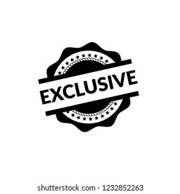 circle rubber stamp with the text Exclusive. Exclusive rubber stamp, label, badge, logo,seal