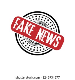 circle rubber stamp with the text fake news. fake news rubber stamp, label, badge, logo,seal
