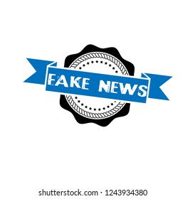 circle rubber stamp with the text fake news. fake news rubber stamp, label, badge, logo,seal