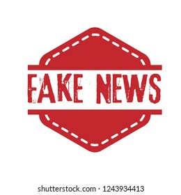 circle rubber stamp with the text fake news. fake news rubber stamp, label, badge, logo,seal