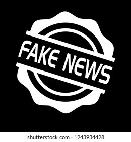 circle rubber stamp with the text fake news. fake news rubber stamp, label, badge, logo,seal
