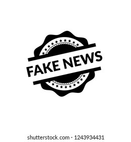 circle rubber stamp with the text fake news. fake news rubber stamp, label, badge, logo,seal
